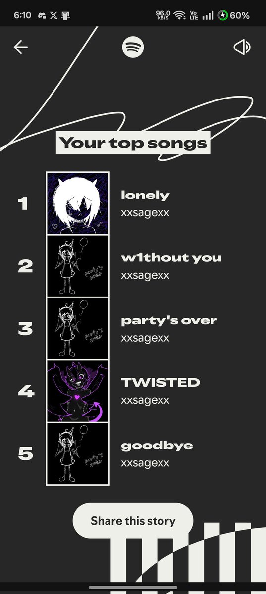 SurikaAmi's tweet photo. Another year and sage on top on my Spotify wrapped ❤️ don't listen to music often but when I do it's sage haha #SpotifyWrapped2025 https://t.co/jCUrUxcbbU