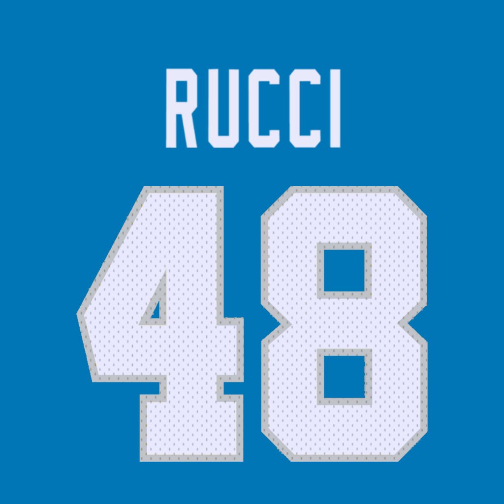 Detroit Lions TE Hayden Rucci (@haydenrucci) is wearing number 48
