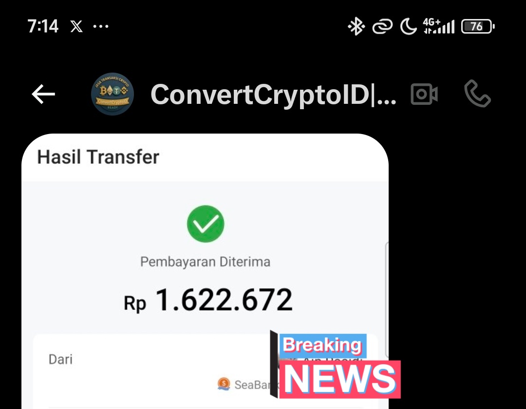 monkifu1970's tweet image. Aku CV di @ConvertCryptoID
Rekomen dari kawan. Trusted sat set. Makasih banyak bang 🙏 
Sukses selalu 🙏

#ConvertCryptoIDtesti