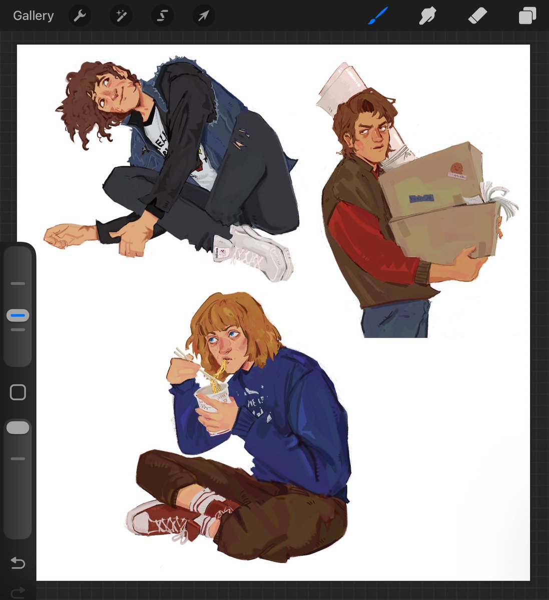 Ok now I just need to like draw the background and put them in it ahaha. Hahah. Oh god