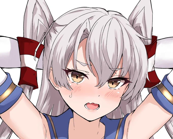 皆さん、おはようございます! まだ途中ですが、 天津風の表情は こんな感じです ※ポージングは 前のラフより変更なし。 完成イラストの投稿は土日か、 休み明けになります。 もうしばらくお待ち下さい!
