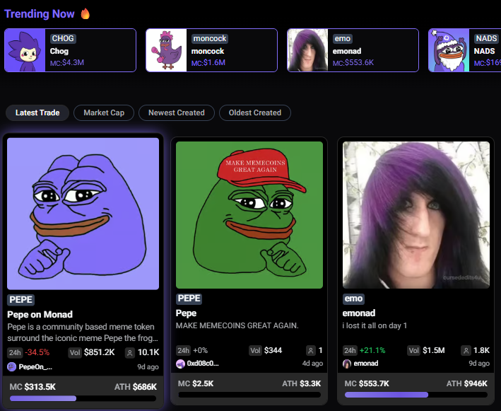 LordWorldPeace's tweet image. fascinating behavior in the monad trenches

$emo is 9 days old.

you are not prepared for monad memes to run

no one owns enough emonad

sadder for longer