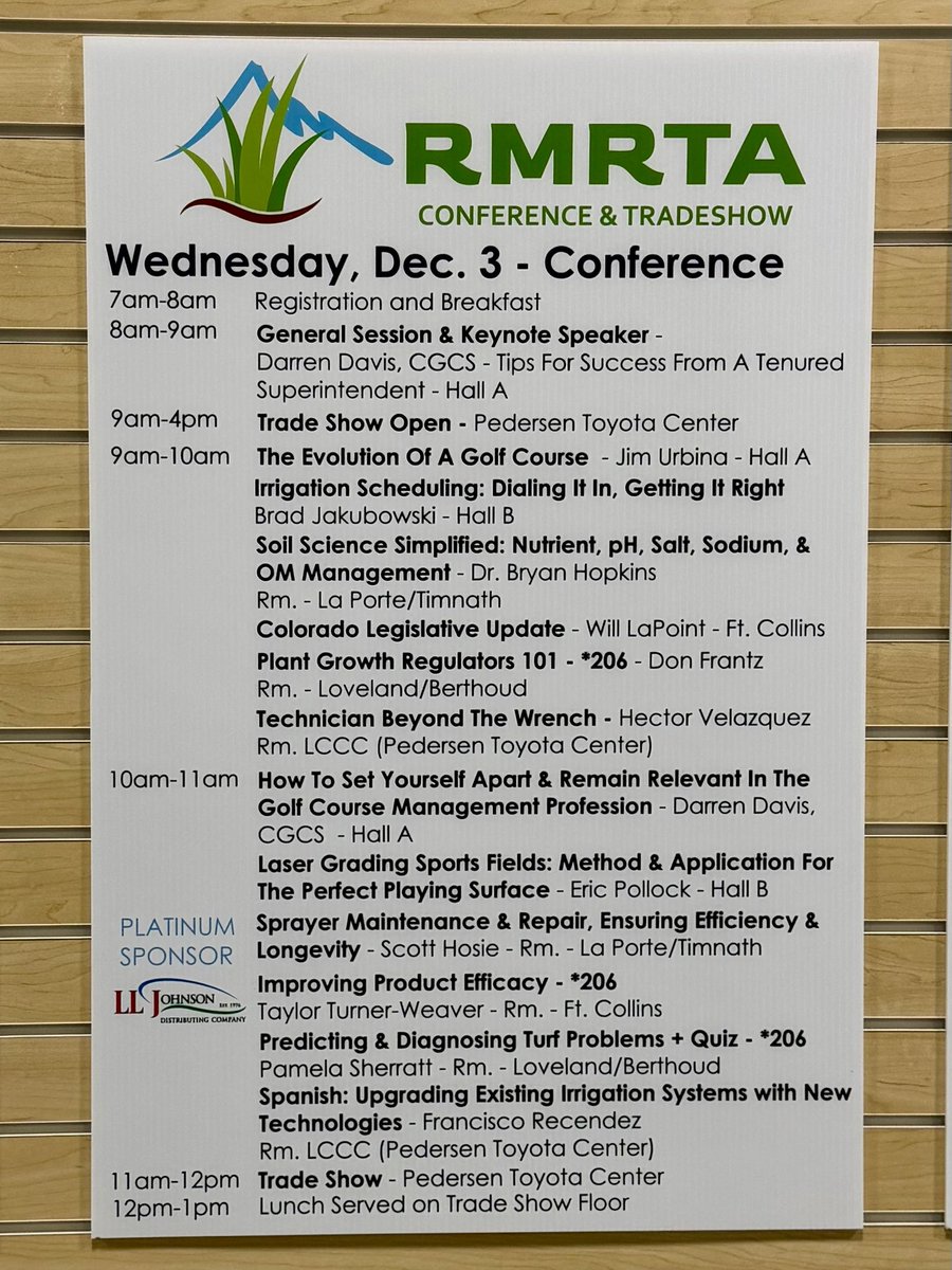 Thank you <a href="/RMRTAconference/">RMRTA</a> for providing a beautiful start to the day … and for the warm welcome by your members! It was an honor to address your group at your 72nd Annual Conference and Tradeshow!  <a href="/lljohnsongolf/">L.L. Johnson Golf</a>