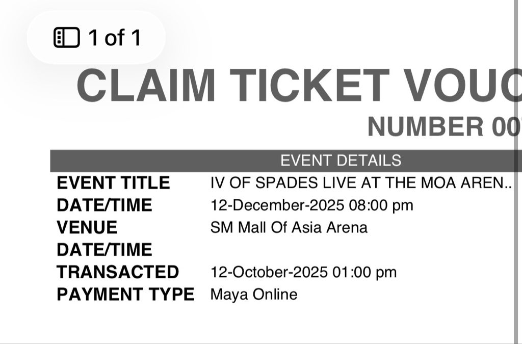 ❗ WTS / LFB  ❗

IVOS Concert - MOA Arena (day 1)
• (3) GenAd (GA518)- same price (1.6k each) adjacent seat
• Can do meet up around Cavite and Manila
• Tickets not yet claim

#IVOFSPADESLIVE DAY 1