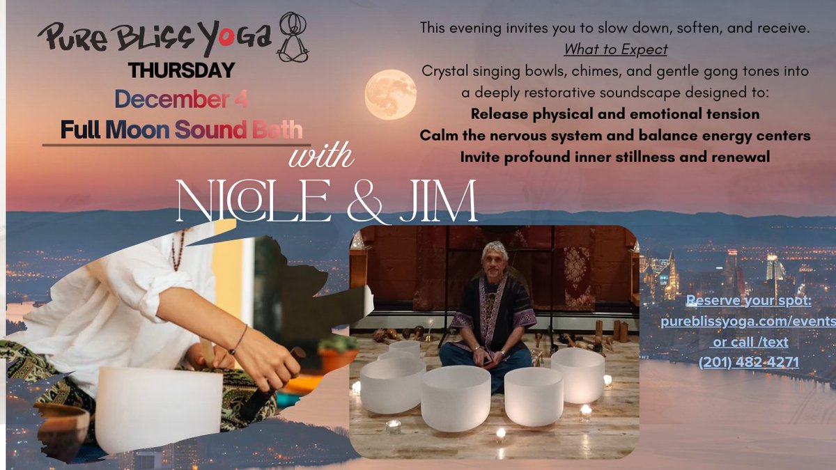 Full Moon Sound Bath with Jim and Nicole Thursday Dec 4 🧘‍♂️🧘‍♀️ - mailchi.mp/pure-bliss-yog…