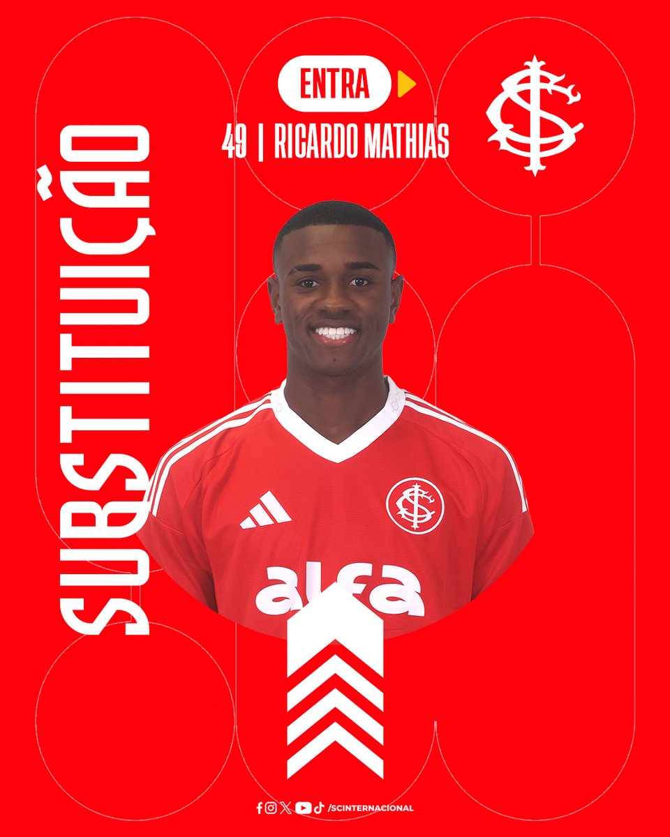 SCInternacional's tweet photo. #SAOxINT| 3-0 | 2T | 21' - Segunda troca no Inter: Ricardo Mathias na vaga de Alan Rodríguez.
🎧 https://t.co/Ei6UDiV7cG https://t.co/d0R3qKAmEZ