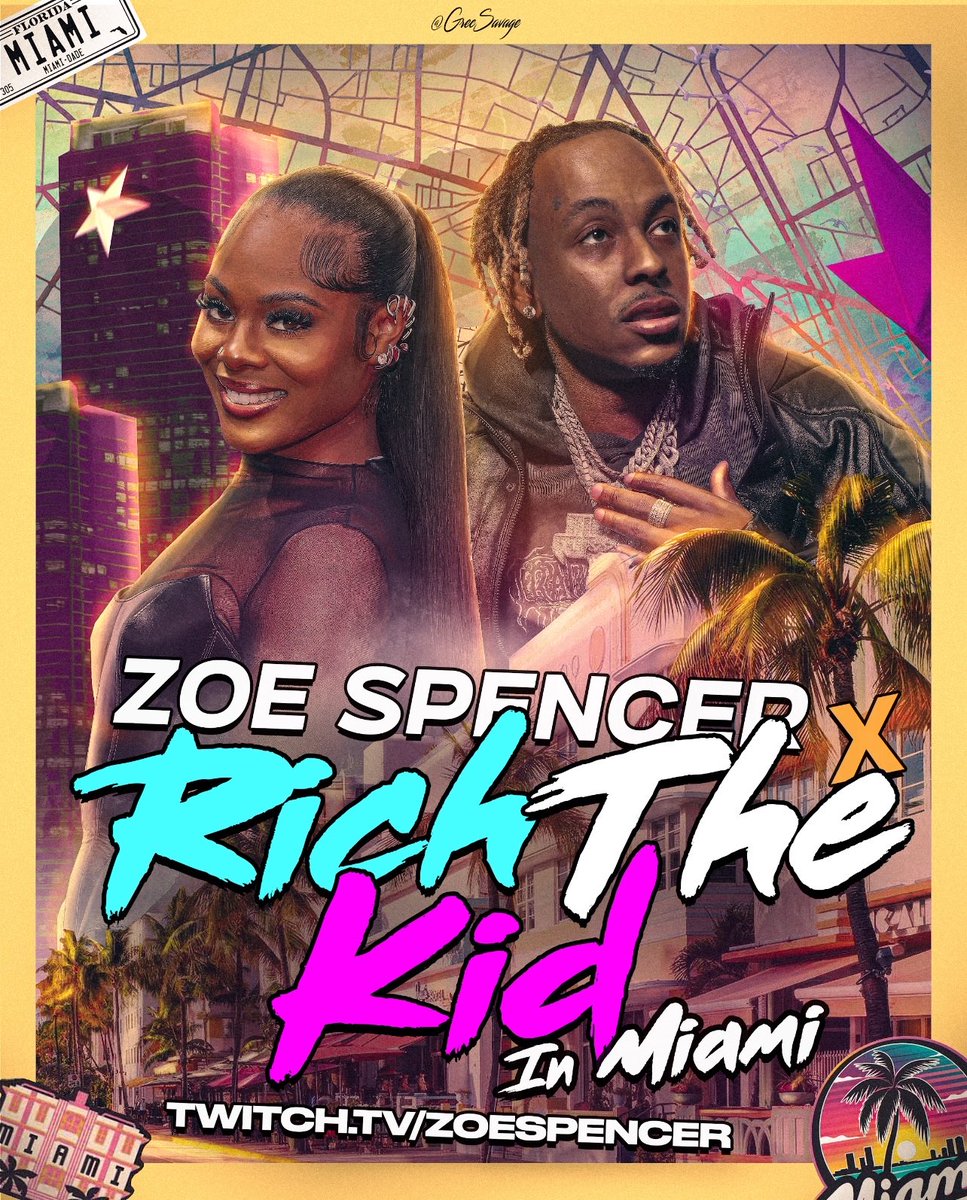 ZOE X RICH THE KID IN MIAMI TONIGHT ON TWITCH‼️
#zoespencer #richthekid 
twitch.tv/zoespencer