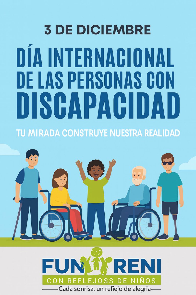 💙 En el Día Internacional de las Personas con Discapacidad reafirmamos nuestro compromiso con la inclusión, el respeto y la igualdad.
✨ La mirada cambia la realidad.
#InclusiónParaTodos #3DeDiciembre #FunReni #SomosInclusión