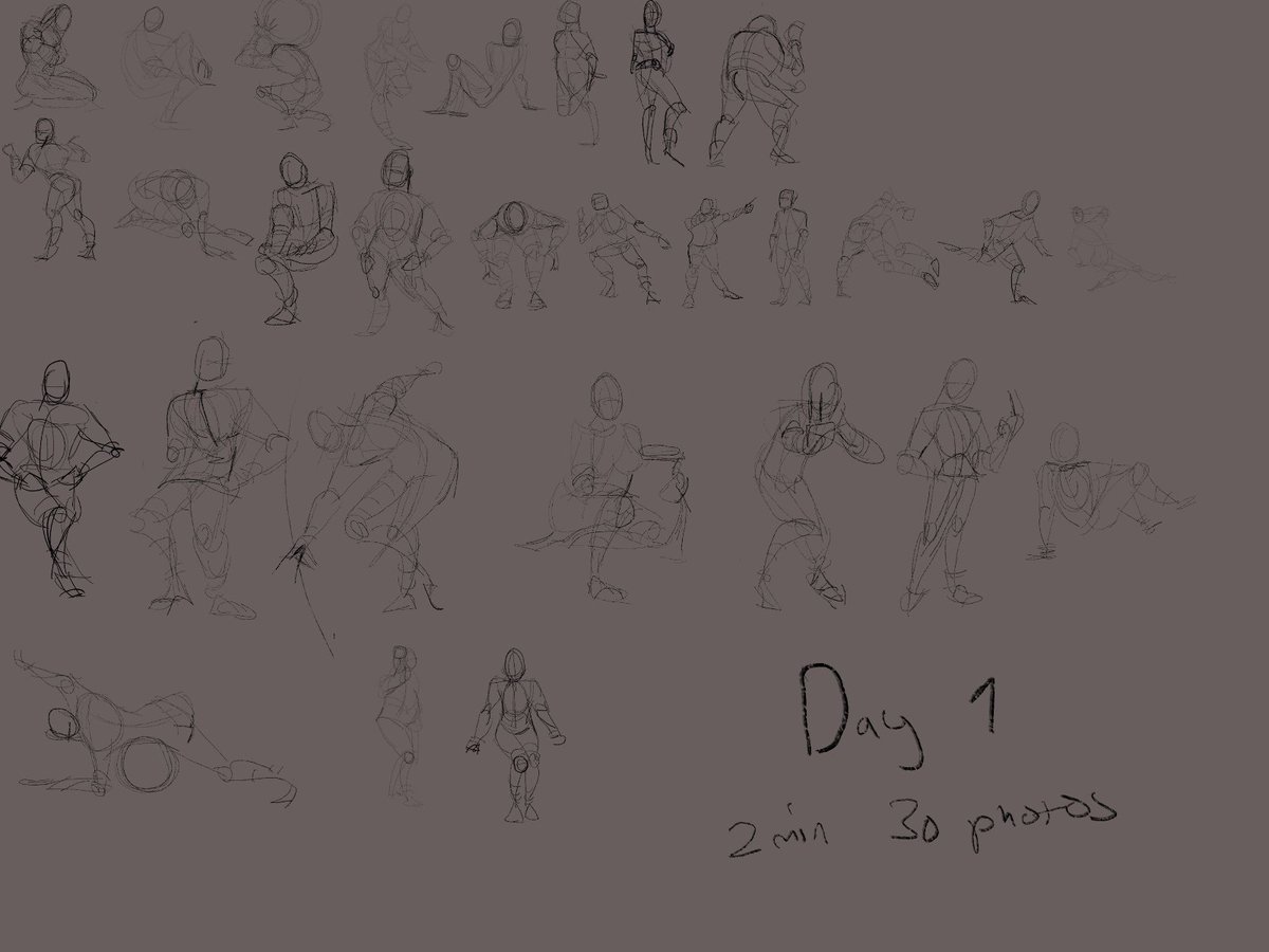 NatDrawz's tweet image. Trying to better my art skills. Learning how to properly do Gesture drawing!!