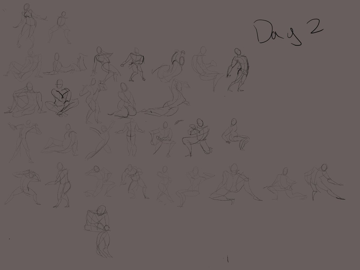 NatDrawz's tweet image. Trying to better my art skills. Learning how to properly do Gesture drawing!!