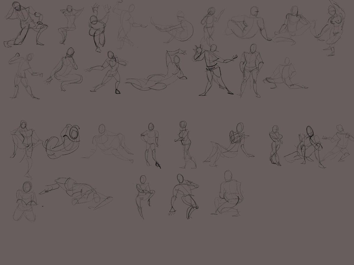 NatDrawz's tweet image. Trying to better my art skills. Learning how to properly do Gesture drawing!!