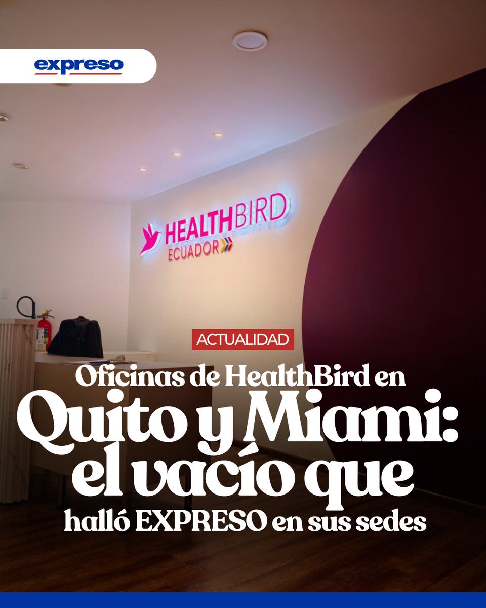EXPRESO verificó cuatro direcciones de la tecnológica HealthBird, aliada de CNT, en Quito y en Estados Unidos.

Y esto fue lo que encontró 👉 bit.ly/48t7SlW