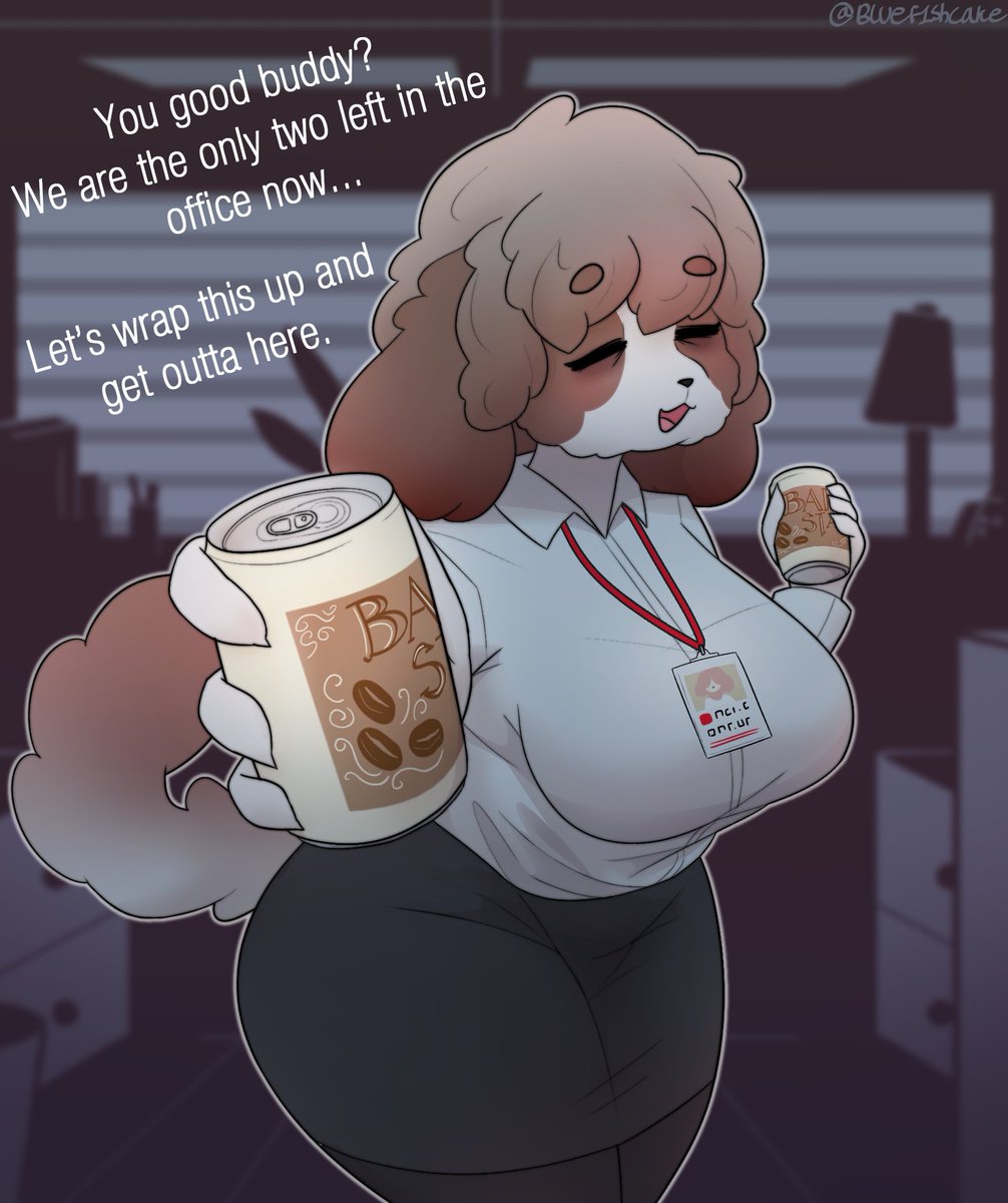 Bluef1shcake's tweet photo. You've been working overtime, can't tell if it's night or morning, only you and a senior worker is in the office now...
What will you do? https://t.co/wrGmx2JsL7