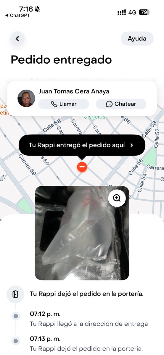 andre_rosales24's tweet photo. @RappiColombia  este repartidor se robó mi pedido , escribo a soporte y no me solucionan absolutamente NADA QUE ASCO DE SERVICIO https://t.co/1tj8uLyN9r