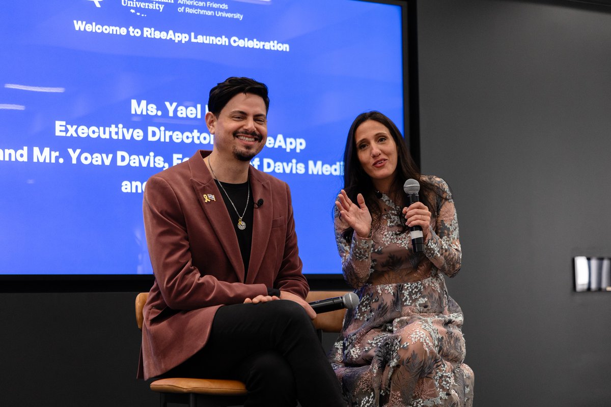 We were proud to host <a href="/ReichmanUni/">אוניברסיטת רייכמן Reichman University</a> President Boaz Ganor &amp; the RiseApp team to celebrate the launch of our newest initiative! Alum Yoav Davis, founder of <a href="/JewsOfNY/">Jews_of_NY</a>, spoke with RiseApp's executive director Yael Hay about the app's mission to connect and support Jewish communities