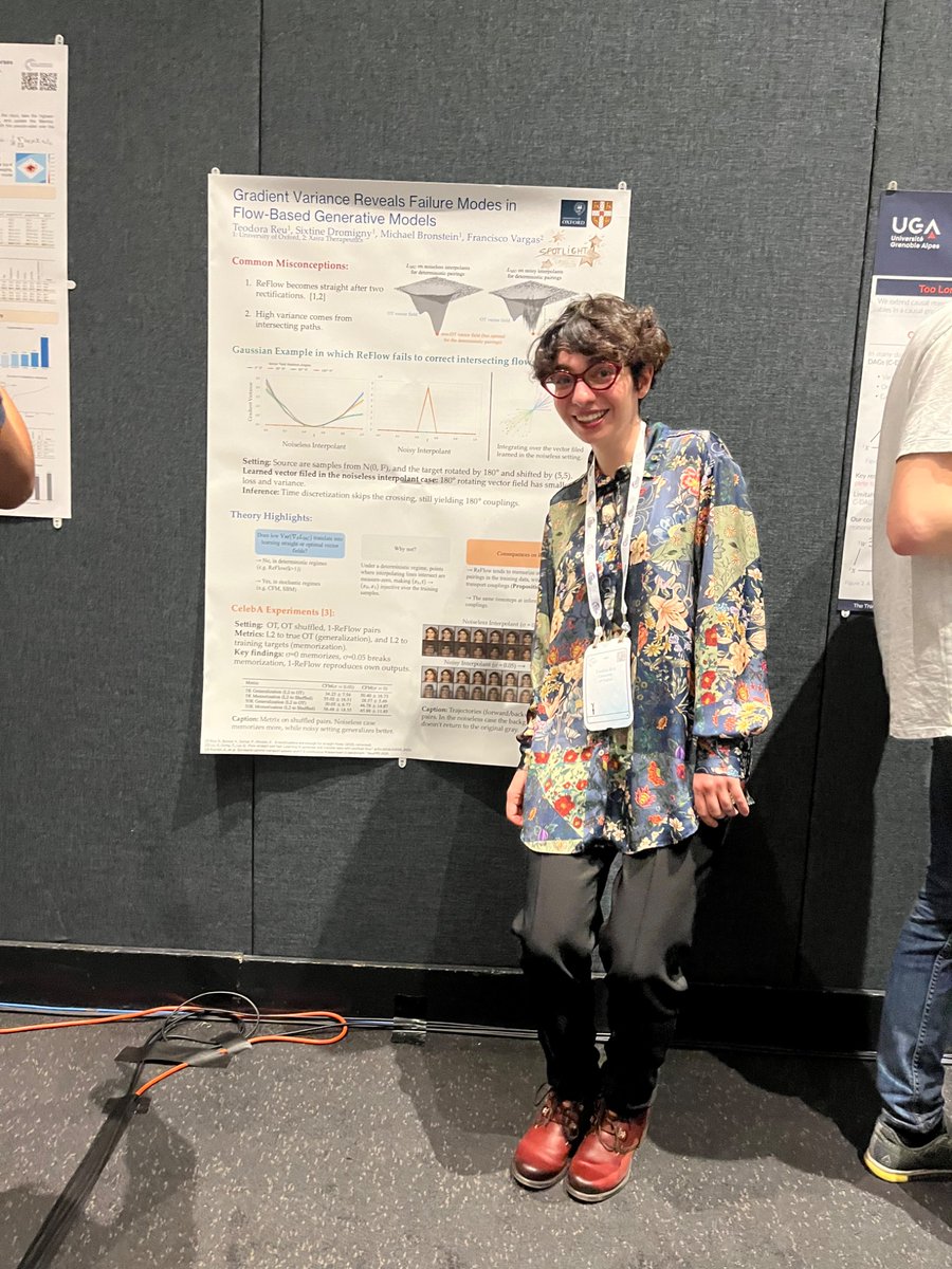 TeoReu's tweet image. Neurips spotlight! If you care about failure cases of Rectified Flows and about what gradient variance reveals about the optimality of transport vector fields, check out arxiv.org/abs/2510.18118