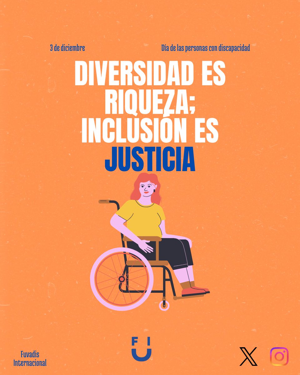 En el Día Internacional de las Personas con Discapacidad reafirmamos nuestro compromiso con la inclusión, el respeto y la igualdad de oportunidades💙💙💙.
