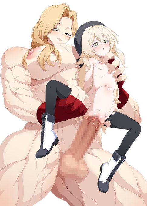 Skebリクエストありがとうございました! 今まで描いたことがないシチュのイラストを描かせていただきました! 筋肉描くのも楽しいし薄いからだ描くのも楽しいしお得! ふたなり腹ボコ苦手な方はご注意下さい!