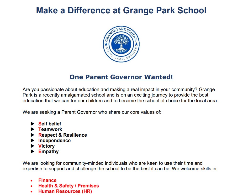 Grange Park School tweet media