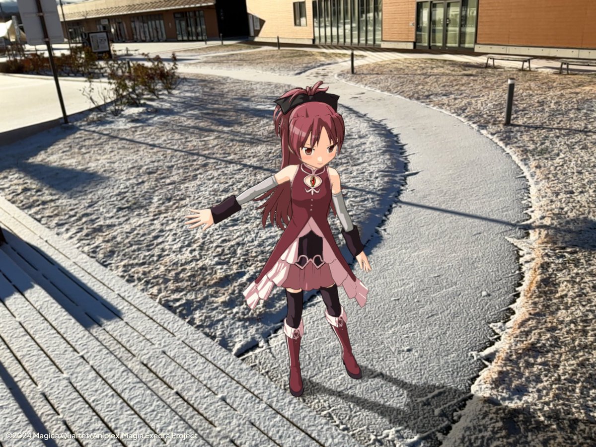 雪が少し積もった！！
まどドラカメラで雪景色を撮影するの初めてだ！
#まどドラカメラ　#まどドラ雪景色　#灯台劇場写真部