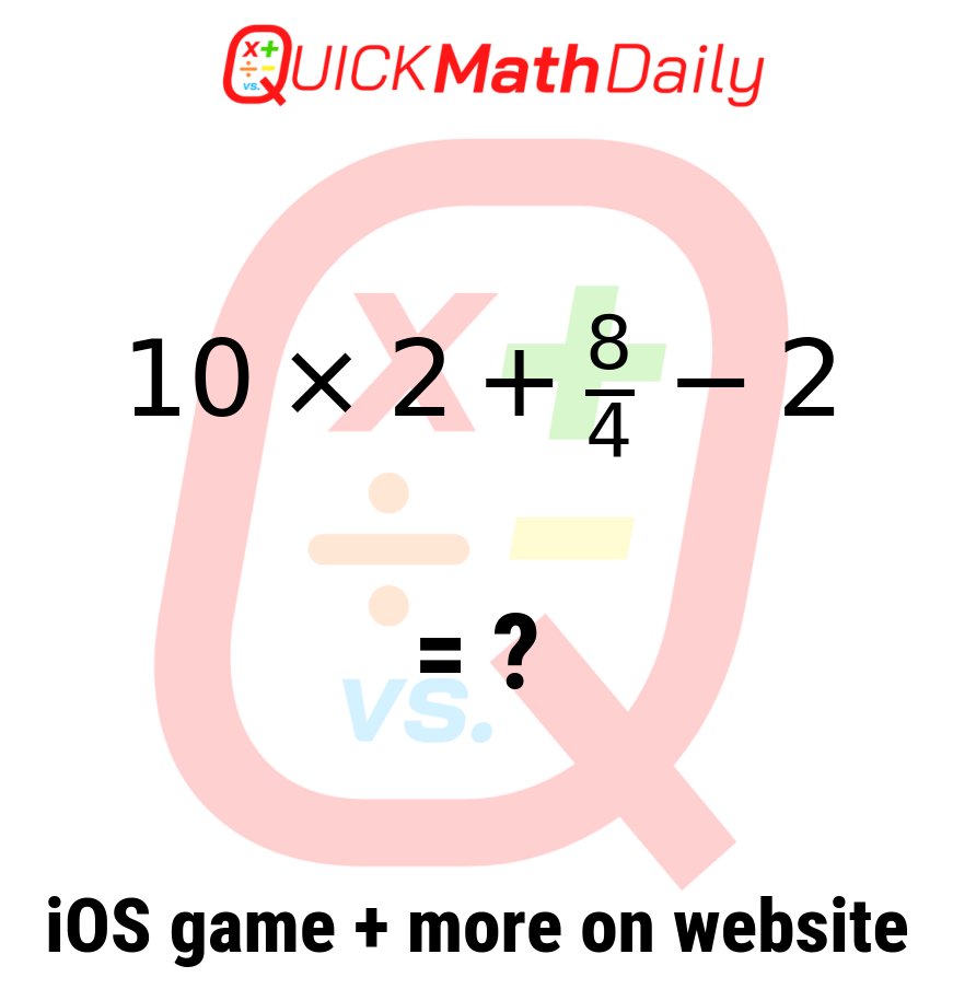 QuickMathDaily's tweet image. 🧐 Ready to Test Your Math IQ? 🚨

Solve This &amp;amp; Share Your Answer in the Comments!👇