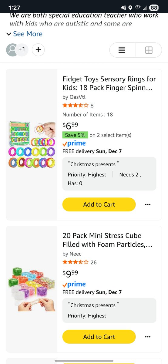 Headed to bed early was sick last night but went to work
Can you help with Christmas  presents
Most of my students do not receive much because our students are low income
Can you make their day magical
#teachertwitter 
#clearthelist #Autism
amazon.com/hz/wishlist/ls…