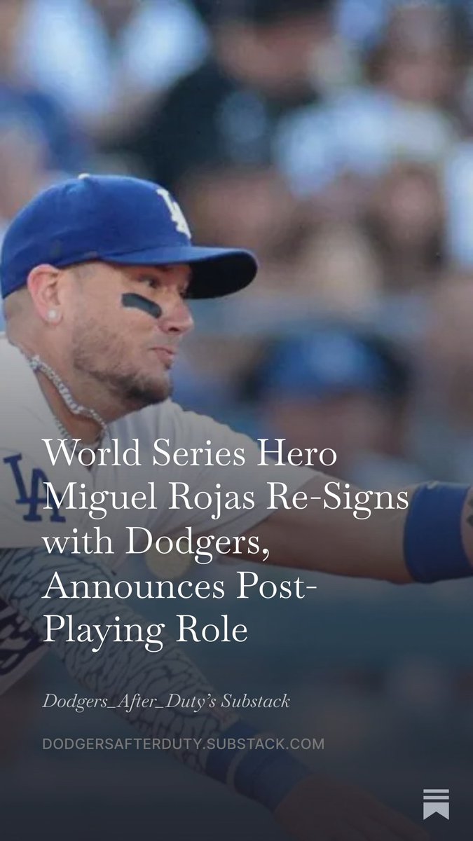 msalas24's tweet image. New article just posted on my #substack Appreciate likes, shares, and don&apos;t forget to subscribe dodgersafterduty.substack.com #Dodgers @Dodgers2080