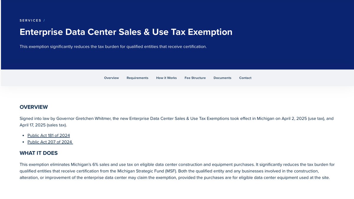 🚨Whitmer issues a statement supporting Benson's Data Center in Saline using her CCP Megasite talking points - competing with China and "good paying jobs"

She forgot to mention her recently passed legislation exempts data centers from 6% sales and use tax: