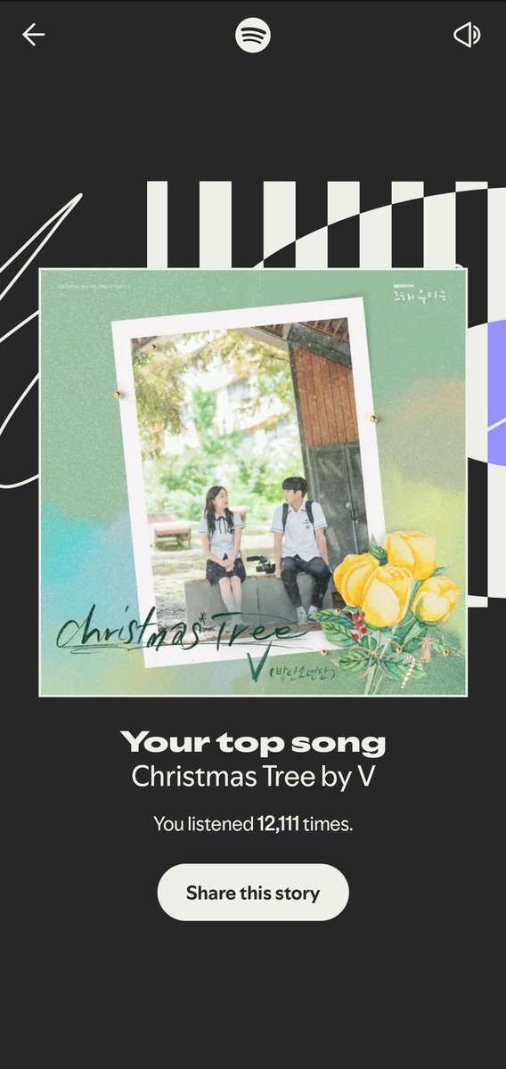 pawbvy's tweet photo. #SpotifyWrapped2025 
Still wrapped by this song and artist🫶🏻
Same same but ✨different✨
My kind of free therapy 😘🤌🏻
#V #ChristmasTree https://t.co/WFQpoTQhn3