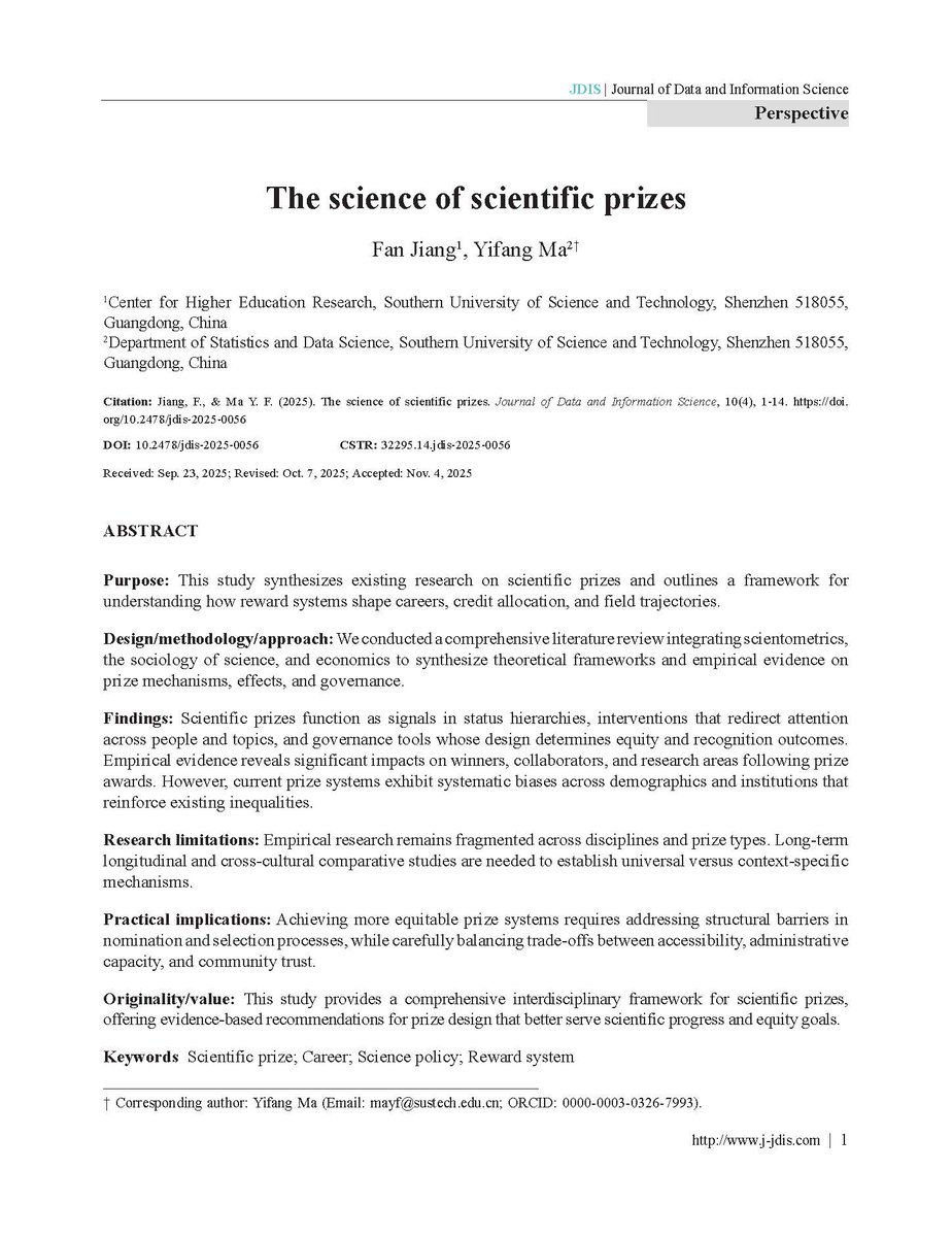 Journal of Data and Information Science (JDIS) tweet media