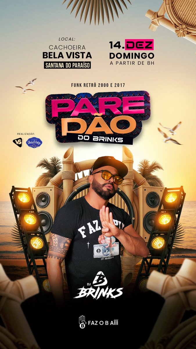 djbrinksoficial's tweet photo. 🚨 Atenção, amantes do batidão raiz!
   O Paredão do Brinks🅱️🎧 vai tremer @cachoeira.belavista em Santana do Paraíso, com os hinos que fizeram história.

💥Funk retrô 2000/2017 no volume máximo.

🅱️🎧 Funk das antigas + natureza = o rolê perfeito!
   Dia de Paredão, nostalgia https://t.co/o1pENdoVha