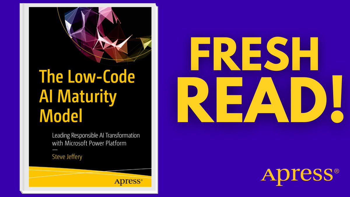Apress's tweet image. 🤖 Low-code meets #AI—are you ready to lead responsibly? Discover a maturity model that guides you from experimentation to enterprise-scale adoption with governance, ethics &amp;amp; ROI in mind. #ResponsibleAI #LowCode #PowerPlatform #DigitalLeadership

🔗 ow.ly/VR7m50XiEVJ