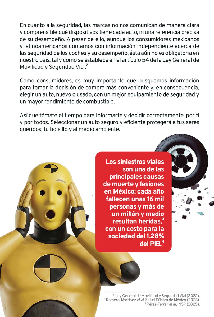 elpoderdelc's tweet image. ⚠️Las y los consumidores de autos en México aún no cuentan con la información completa para tomar una decisión consciente y segura.
Por ello, junto con @LatinNCAP y @CruzRojaMX realizamos esta guía. Consúltala. guiaparaunautoseguro.org