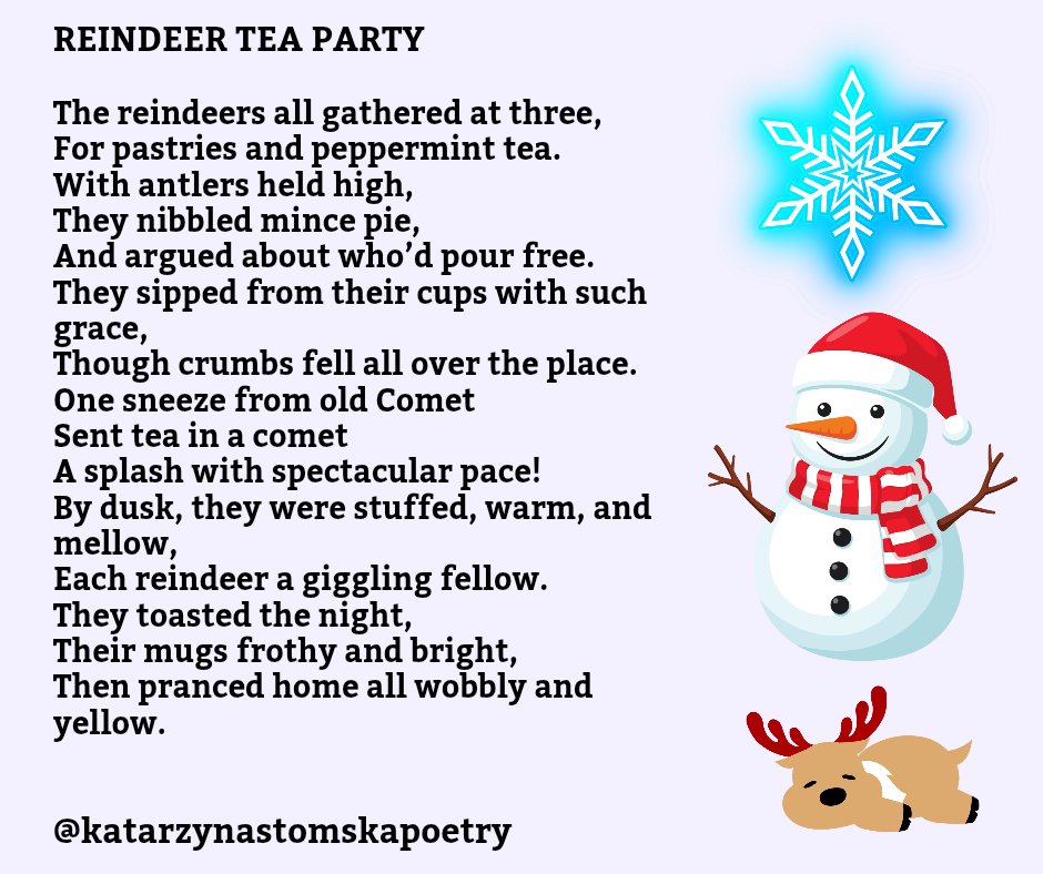 KStomska's tweet image. A little poem I wrote today 🩷
#winter #festivecheer #reindeers