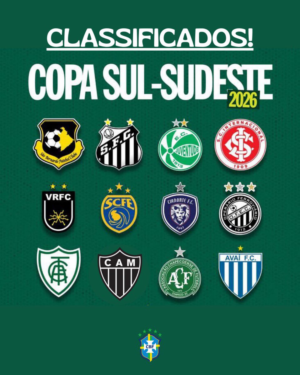 tretaefama's tweet photo. Classificados para COPA SUL-SUDESTE 2026 ✅ https://t.co/K9RZx3KDTi