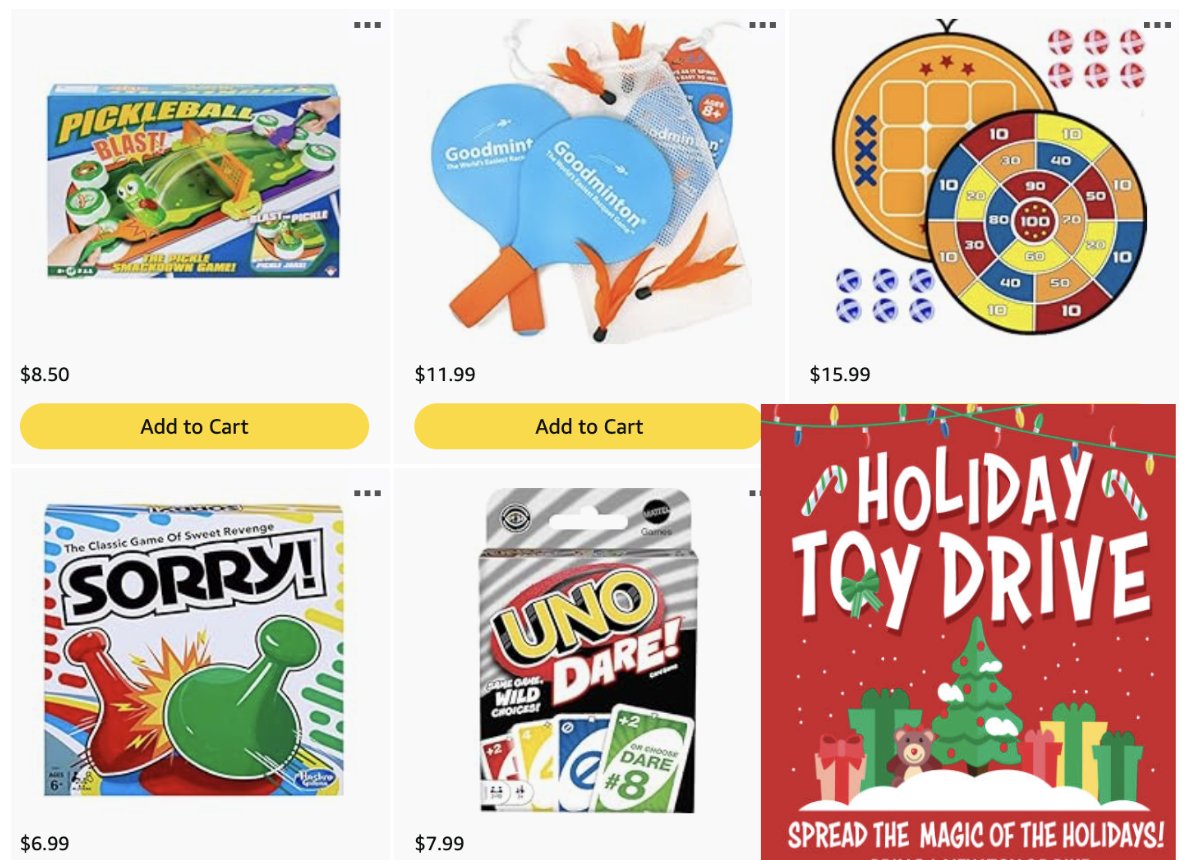 I'd be humbled if you would join me in helping in our #ToyDrive. Anyone willing to help w/ a toy for our middle school students? They usually don't get anything &amp; they're just kids in big bodies. 🥰 
#clearthelist #Christmas <a href="/Martina/">Martina Navratilova</a> <a href="/LLPJMadrigal/">Peter Madrigal</a>
amazon.com/hz/wishlist/ls…