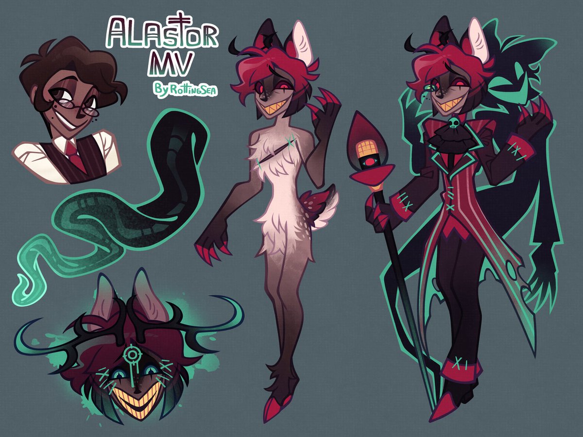 Continuation from Lucifer's MV.
My version of alastor 📻

Next one will be VOX 🖥️ 

#HazbinHotel #AlastorHazbinHotel