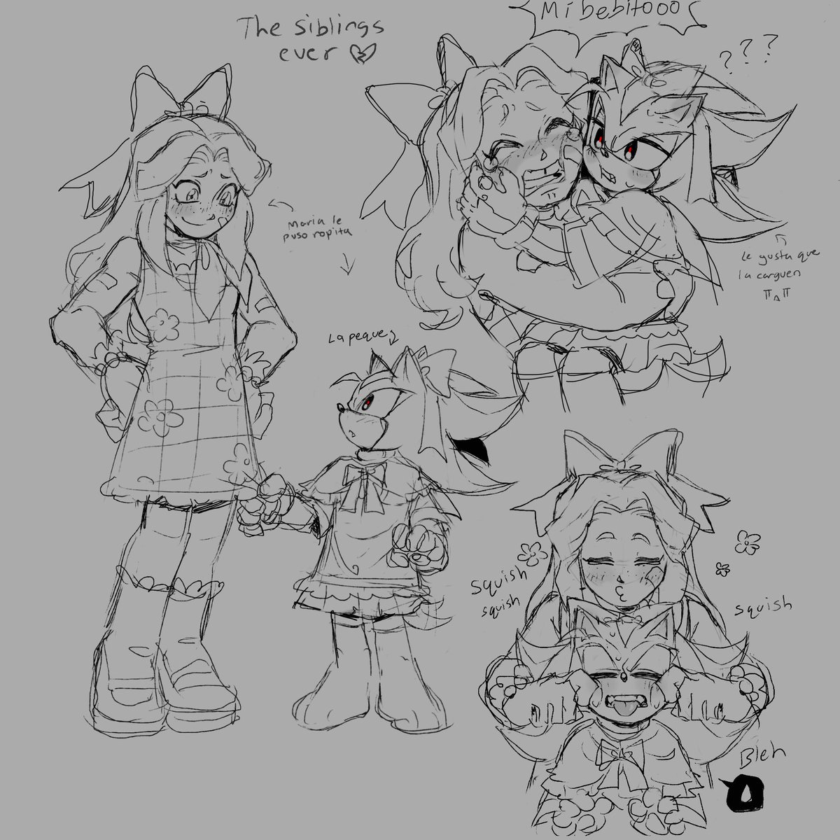 Maria and Shadow doodles 💖