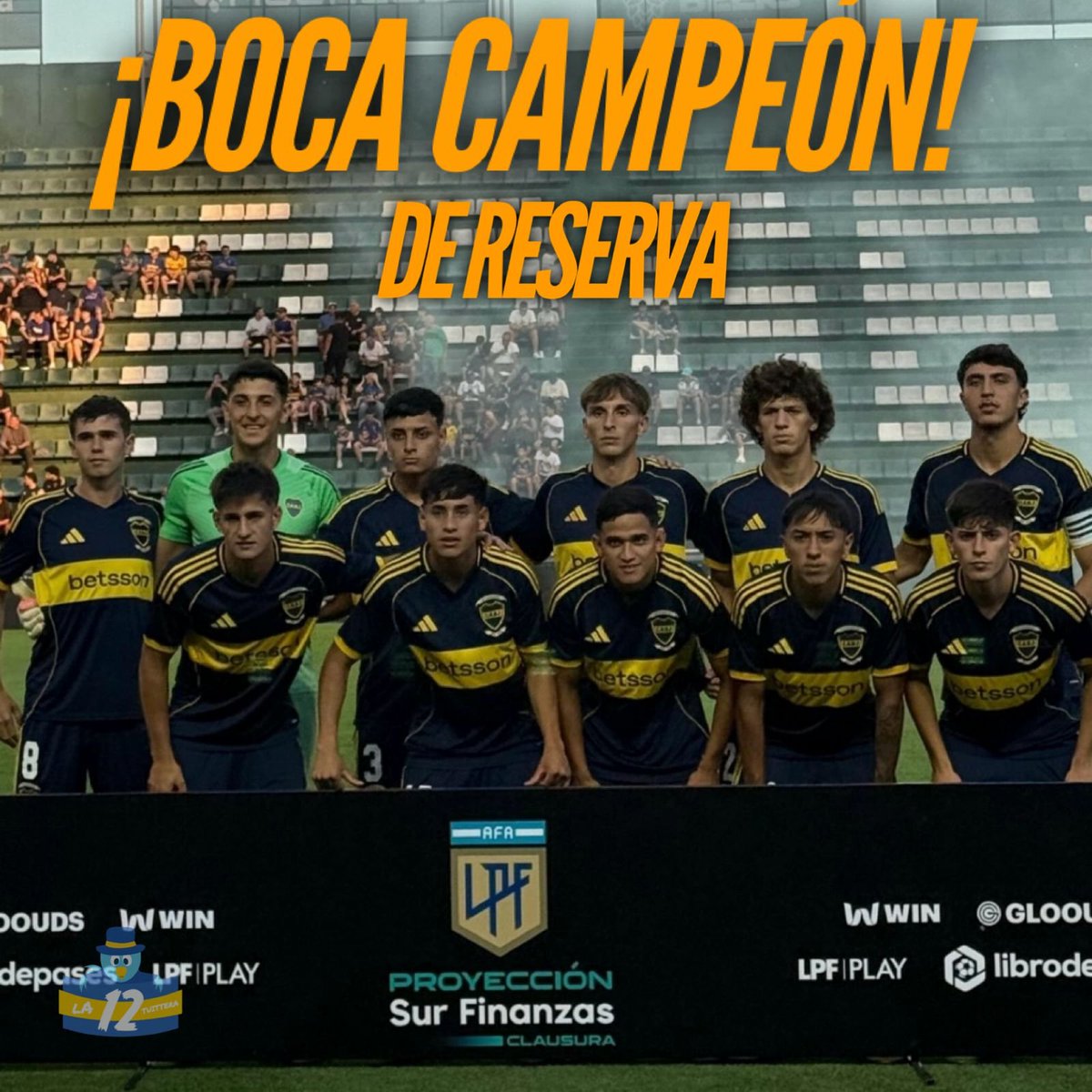 la12tuittera's tweet image. #Reserva | #BOCA ES CAMPEÓN DEL TORNEO DE RESERVA!!!!! 

DERROTÓ POR PENALES A GIMNASIA LP 4-1 tras el 2-2 en los 120.

#TodosJuntos 
#VamosLosPibes 
#VamosBoca 💙💛💙