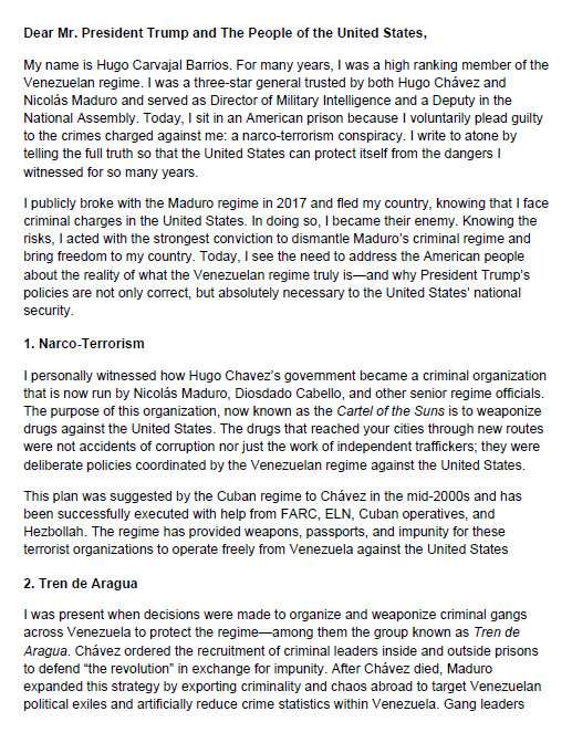 PatriotForgeUSA's tweet photo. 🚨 BOMBSHELL FROM INSIDE A PRISON 🚨
Fomer Venezuelan 3-Star General & Intelligence Chief Hugo Carvajal Barrios just dropped a deathbed-level warning to every American from behind bars:
“The Maduro regime is a NARCO-TERRORIST CARTEL that has declared WAR on the United States.”
Their weapons?
- Tren de Aragua gangs
- Flooding America with poison drugs
- Espionage
- And the most dangerous: “Your own elections.”
Carvajal confesses:
“I personally installed the IT head of Venezuela’s election council. Smartmatic (the core code behind Dominion, ES&S, Hart InterCivic) was CREATED to rig votes for Chávez… then EXPORTED to the USA. Regime operatives still have backdoors and relationships inside U.S. election companies. Elections CAN be stolen—and have been.”
He ends with this gut punch:
“Trump’s maximum pressure campaign wasn’t aggression… it was self-defense against an enemy already inside our walls.”
Maduro is not a president. He’s a cartel boss who’s been at war with us for decades.
The war is real.
The whistleblower is real.
The threat is real.
Tag every patriot. Repost like America’s future depends on it—because it does.
#VenezuelaExposed #SmartmaticScandal #TrenDeAragua #ElectionFraud #TrumpWasRight #AmericaUnderAttack
@realDonaldTrump @TuckerCarlson @DC_Draino @JackPosobiec @CharlieKirk11 @bennyjohnson @libsoftiktok @Kash_Patel @GenFlynn @LauraLoomer @EmeraldRobinson @catturd2 @EndWokeness @MarioNawfal @CollinRugg
RT if you’re done letting enemies vote-rig our country! 🇺🇸🔥