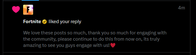FNPhotixel's tweet image. #Fortnite liked my reply, today is a great day.