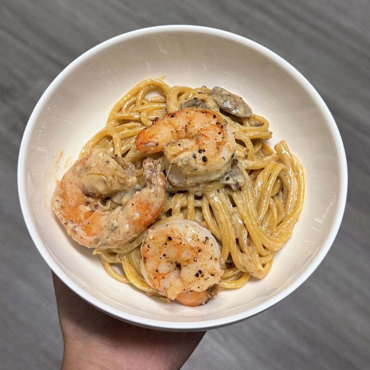 bukopnda's tweet photo. made creamy miso pasta im so happy https://t.co/z4fB2Evznn