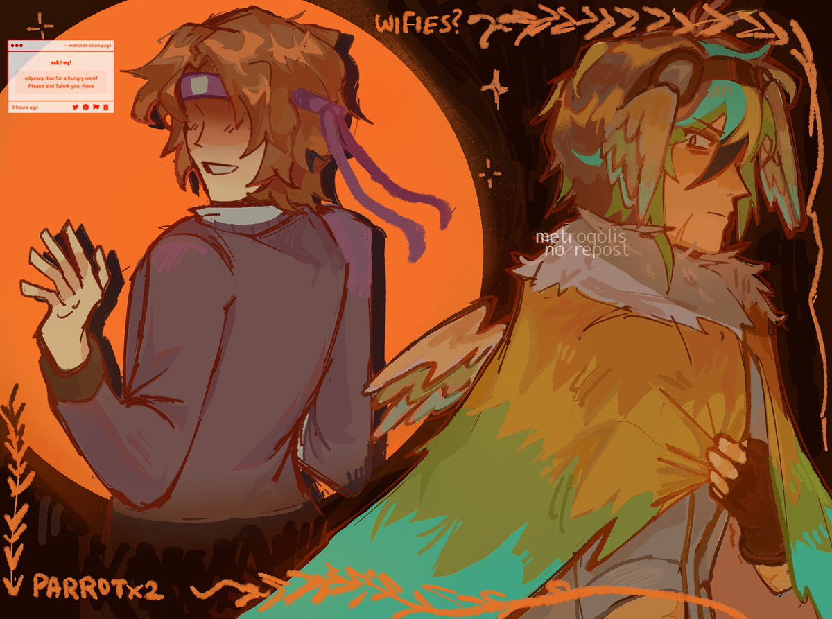 im right where you left me #parrotx2fanart #wifiesfanart