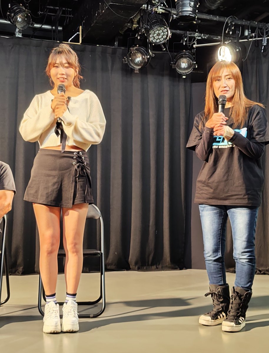 DAHLIA0419's tweet image. #2025年を振り返る
1月26日 ルートシアター
ZERO1 豆まき大会👹

堀このみちゃん、工藤めぐみGMにZERO1入門直談判！
その翌日の東スポ記事📰

#工藤めぐみ
#pwzero1