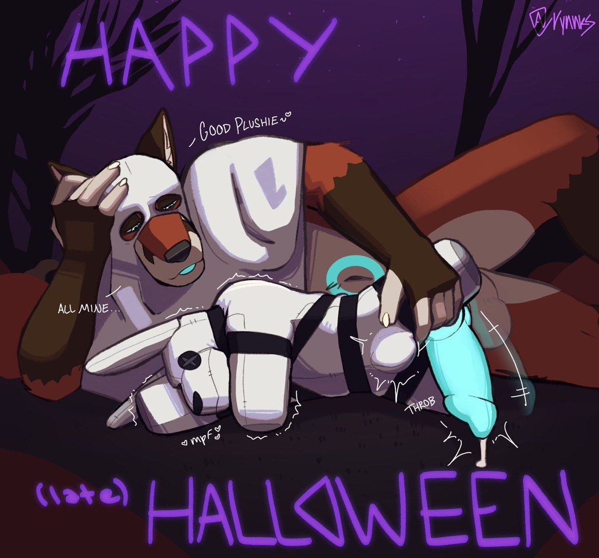 I may be a month late but me and <a href="/ArchyTheFop/">Jolly_Rancher_🔞</a> are still in our costumes

#furry #furryart #bondage #bdsm