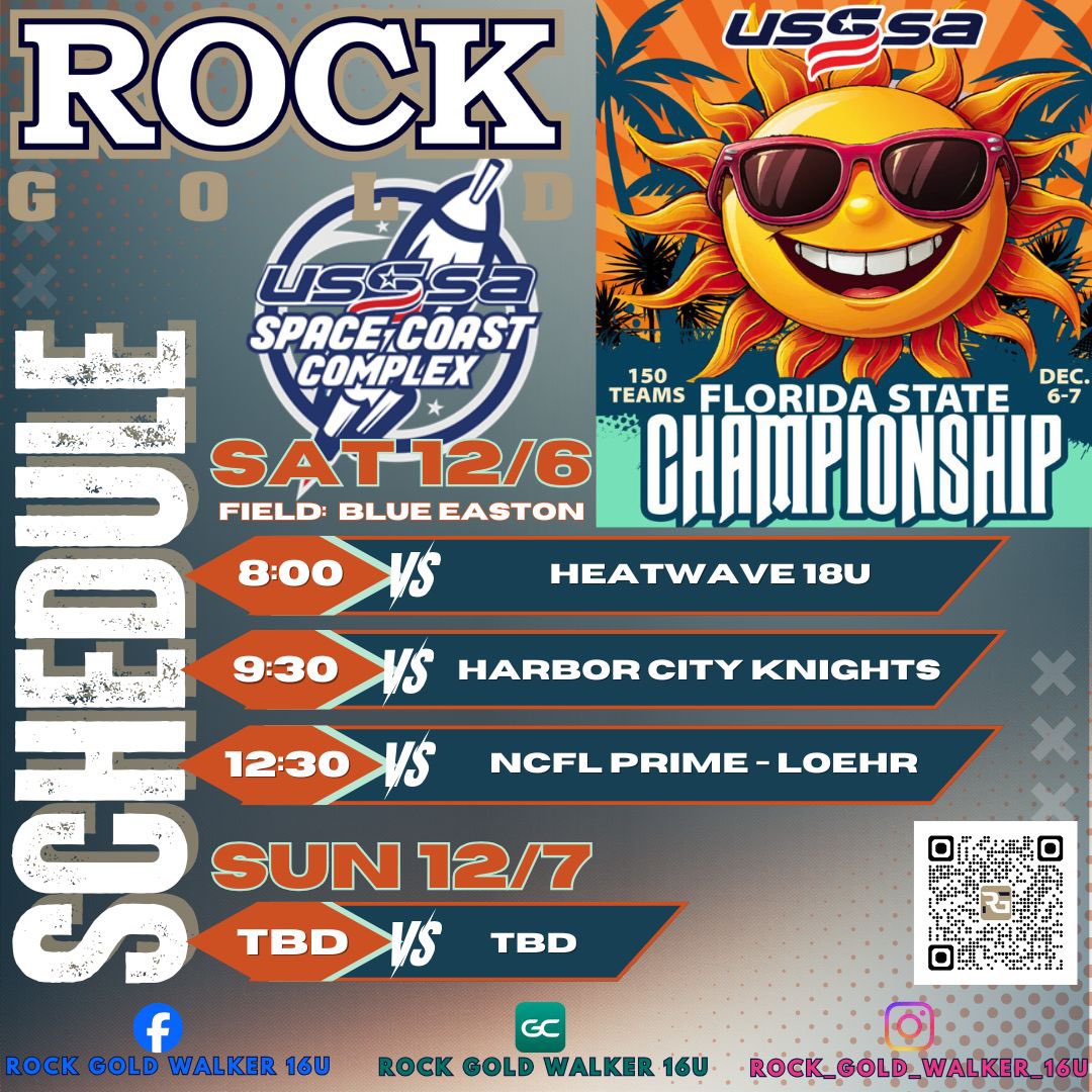 RockGold_Walker's tweet photo. We’re headed to Space Coast! Ready to bring the heat! 🔥

@AvaHorswood_28 @OliviaAlvarez09 @LillyLarkin22 @LucyKatz2028 @amayamarinez18 @oceannabaker @ZARAHLEE2028 @AlexaW2029 @jerseycolarelli https://t.co/hyNyX1gwoW