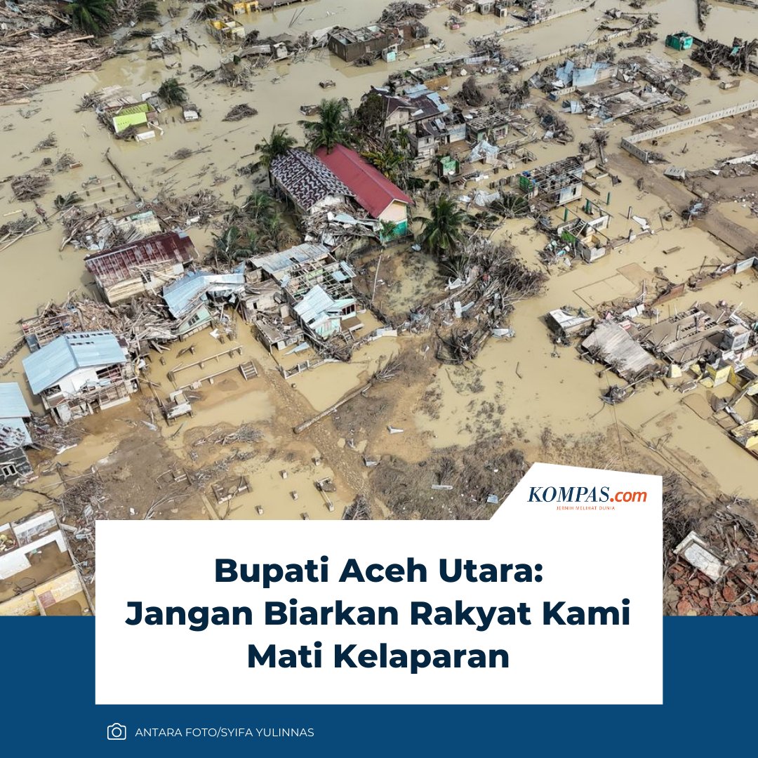 kompascom's tweet photo. โApakah pejabat pusat tidak tahu, lalu ada pejabat pusat yang menyatakan banjir tidak parah. Saya emosial, tolong bantu kami. Jangan biarkan rakyat kami mati kelaparan,โ kata Bupati Aceh Utara, Ismail A Jalil.
Baca di: https://t.co/7EEHO5Dl7k
| #Aceh #Rakyat #Kelaparan https://t.co/pYEVsCGmX6