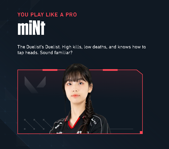 I have no clue who this is but ig i play like her....