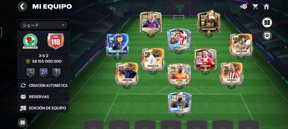 118 conseguido 💪🏻🔥
A seguir mejorando el equipo, todavía me queda una última carta por sacar aparte de Kimmich, Lew me ha salido en sobres. 
<a href="/EASFCMOBILE/">EA SPORTS FC MOBILE</a> <a href="/tutiofifa/">Tío Fifah 🇨🇴 🇵🇸 حرة</a> <a href="/HDWolvie/">WolvieHD</a> <a href="/JoseAlep1/">PALLADINO</a> <a href="/fifa_droid/">FDROID</a>
<a href="/isydrox/">Isififa</a> <a href="/legas1710/">L E G A S</a>