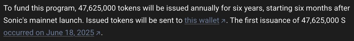 <a href="/SonicLabs/">Sonic</a> 2,472,862 $S went to dApps through FeeM since mainnet launch. That was 90% of all tx fees. Meanwhile 47,625,000 $S gets minted per year. Not even one year of minting will be offset using the new burning system in decades. Stop advertise such nonsense.